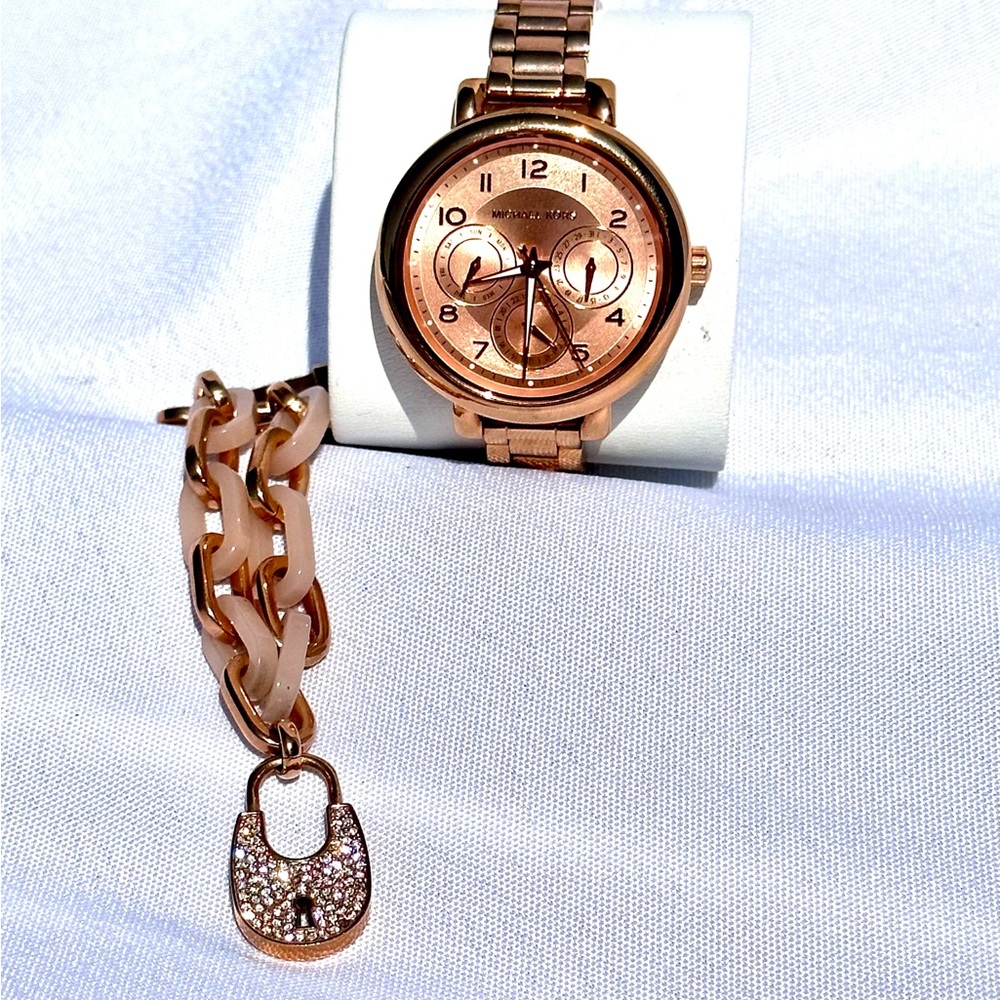 Michael Kors watch and link bracelet